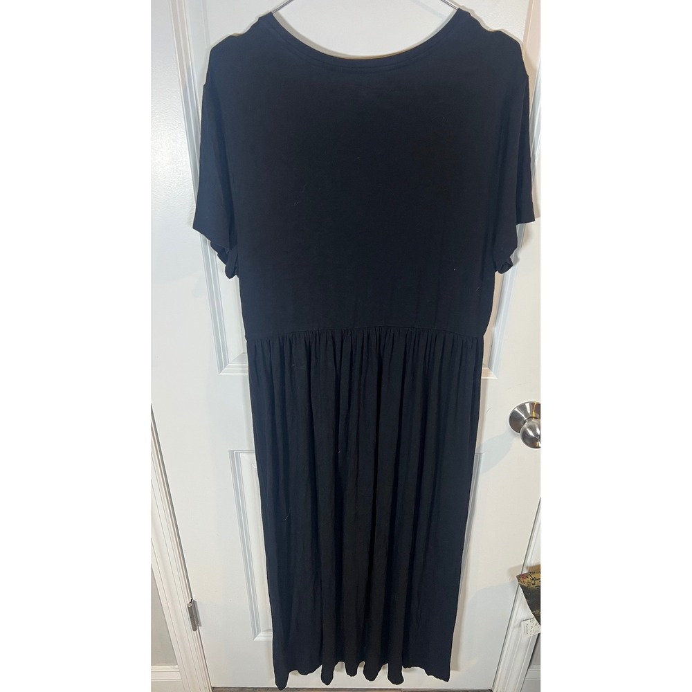 Amazon Essentials Womens Maxi Dress Short Sleeve Black XL - Picture 3 of 4